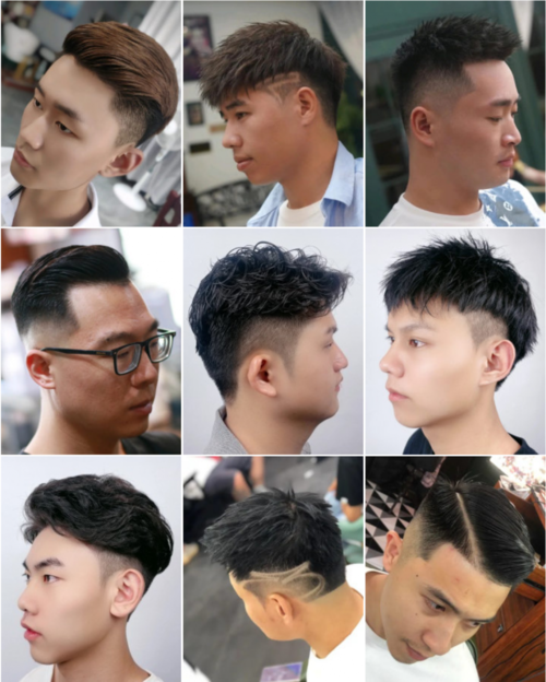 美式寸头渐变参考图